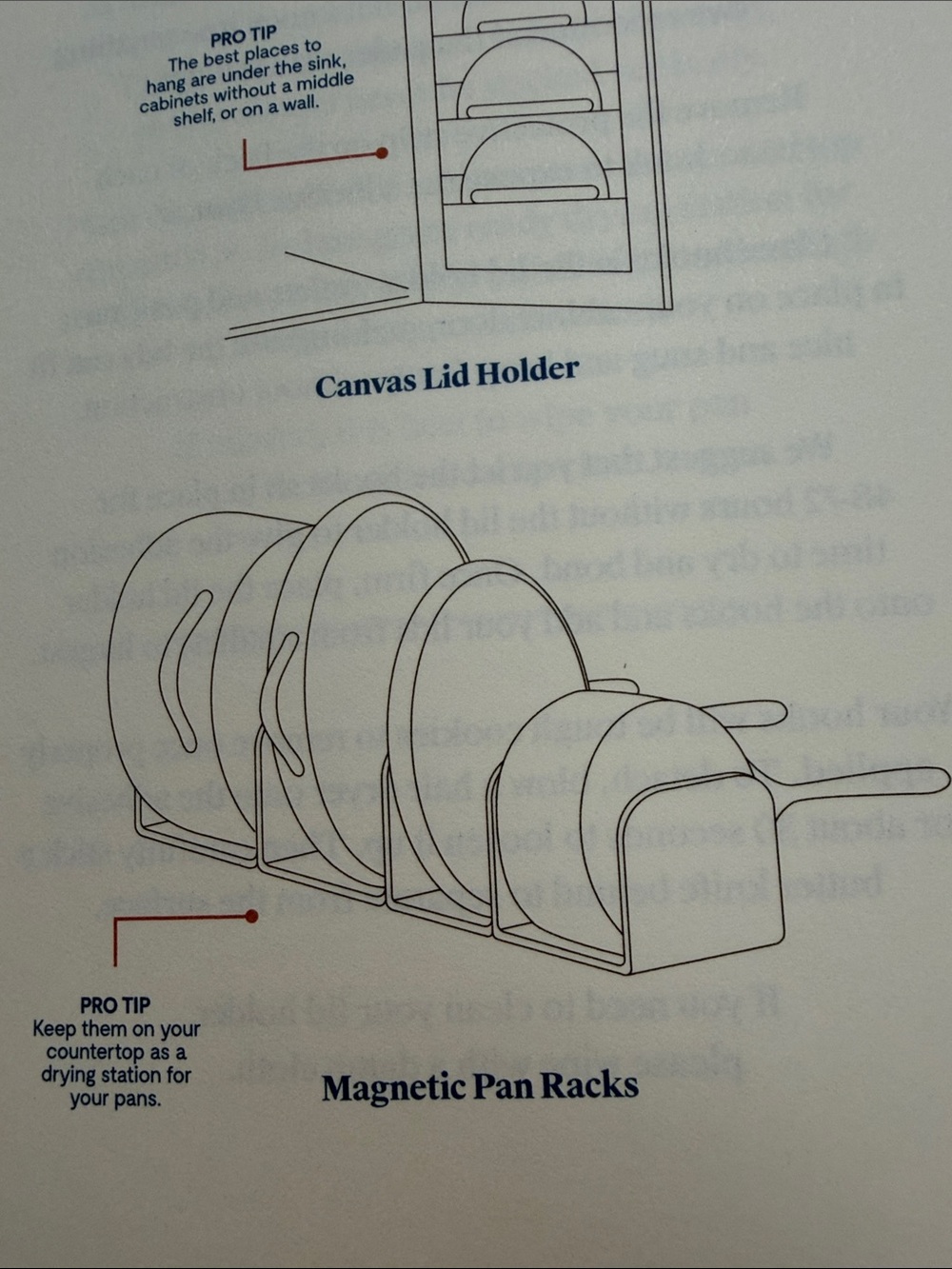 Caraway Magnetic Pan Racks x 4 w Cleaning Eraser New - Picture 8 of 9